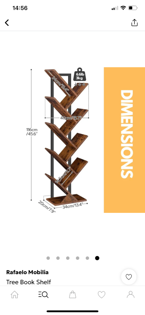 BRAND NEW IN THE BOX Sturdy wooden BOOKSHELF