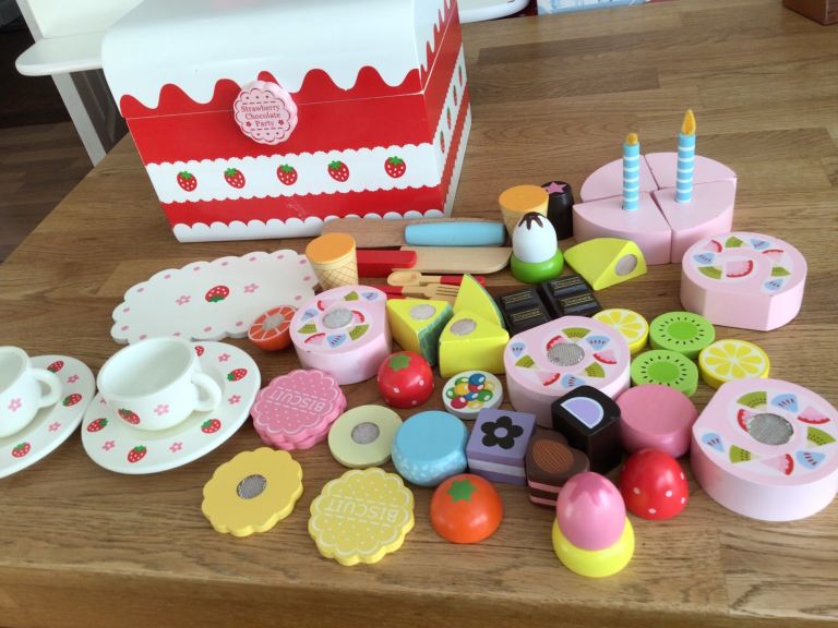 Kids Wooden Strawberry Chocolate Party Box.