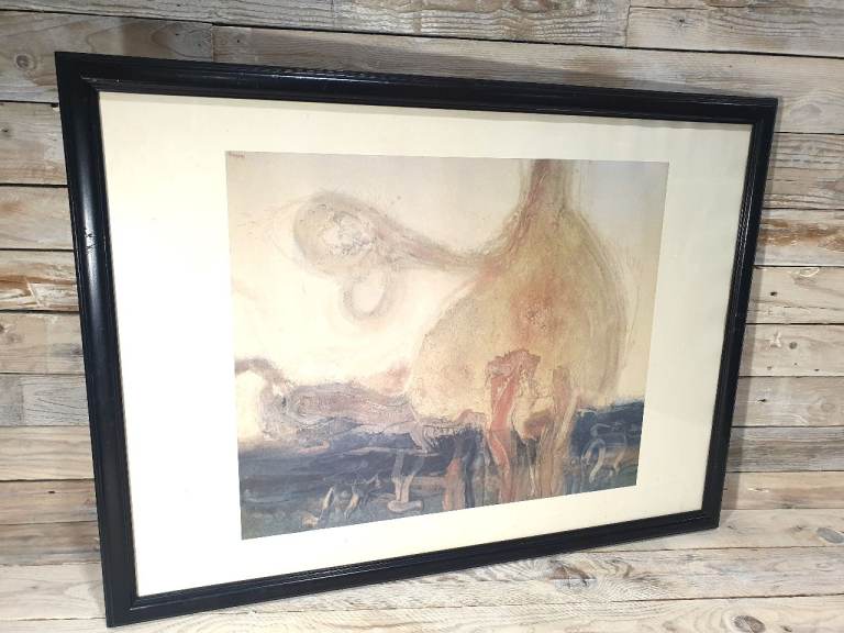 Black Framed César Manrique Print by the Famous Spanish Artist