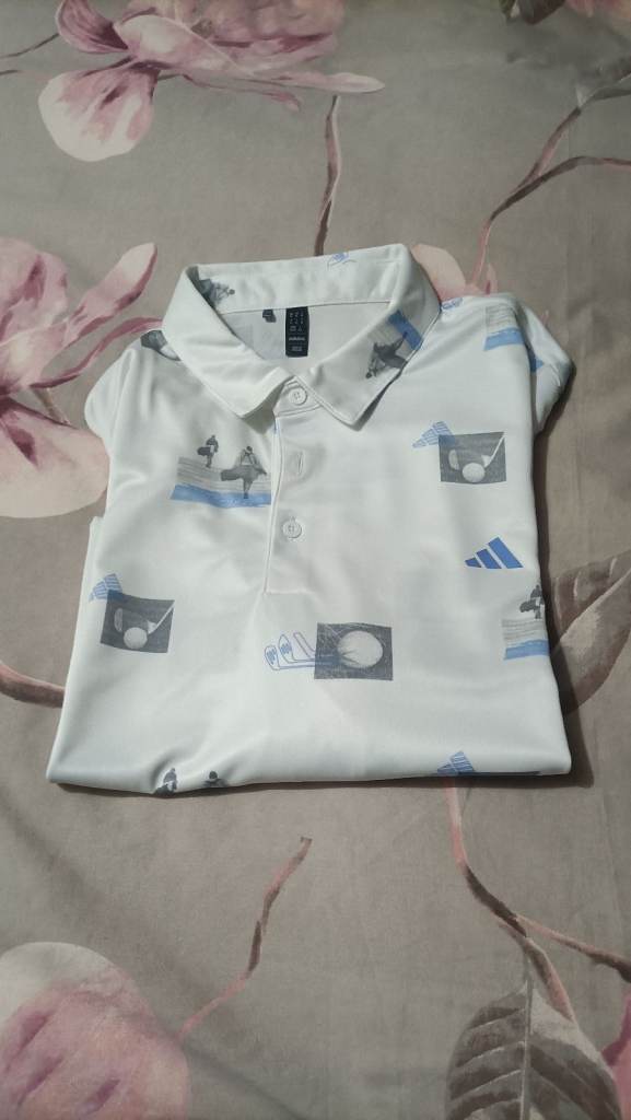 Mens XL Adidas Golf 3 button T shirt