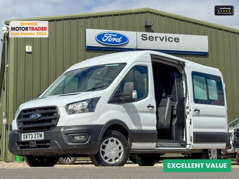2024 Ford Transit Crew Cab LWB L3H2 Medium Roof 350 Trend Air Con Sensors EURO 6 Crew Van Diesel ...