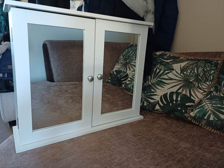 Bathroom Cabinet Storage with Double Door Mirror