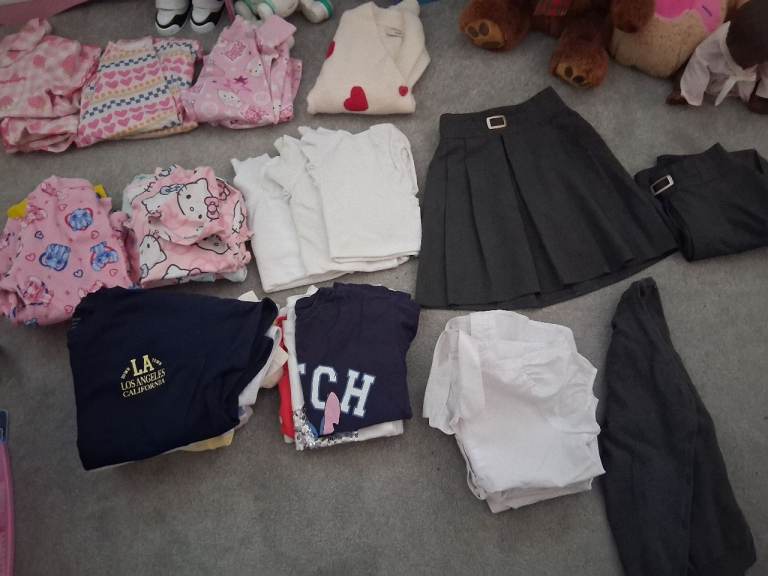 Girls' Clothes Bundle - Skirts, Tops, Pyjamas, Good Condition