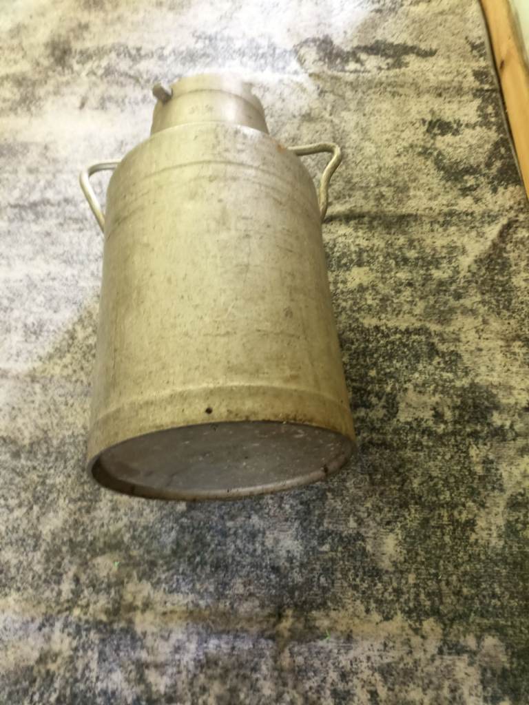 Vintage aluminium Milk churn vessel 
