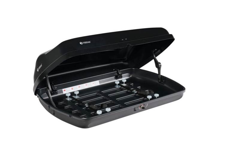 FIRRAK Arca Roof Box - 310 litre capacity roof box, black, RH opening.