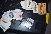 playing cards x3 packs shipping LUGGAGE LABELS etc. chinese BCG Vintage