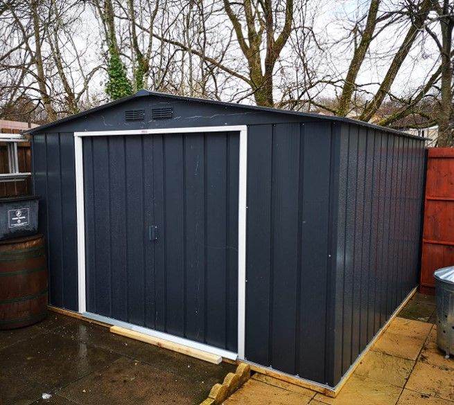 Large Outdoor Metal Garden Shed | Rust-Resistant Galvanised Steel Storage Solution for Equipment