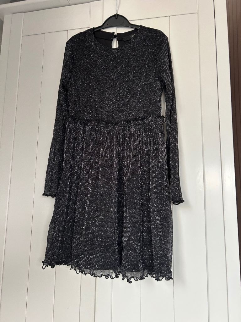 Girls Dress Xmas Party glitter 7-8