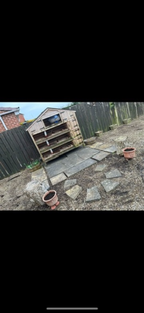 Outdoor 3 tier wooden pet hutch 