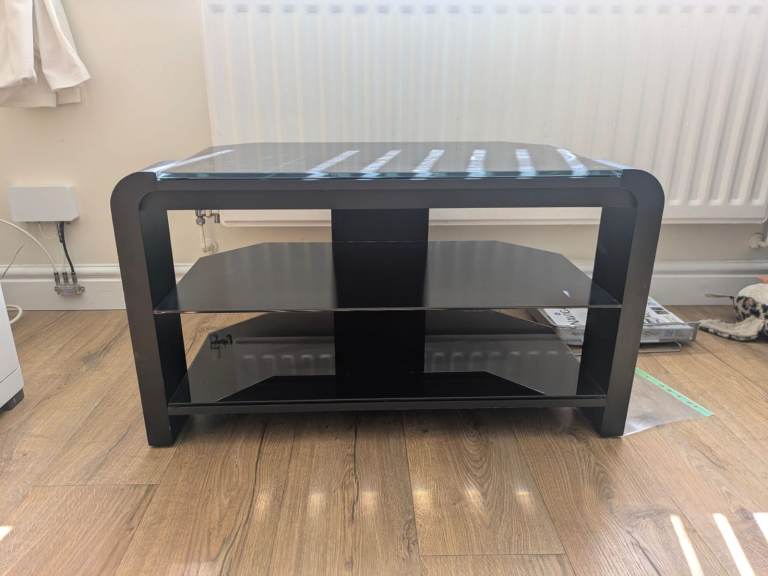 Free TV Stand Black glass 