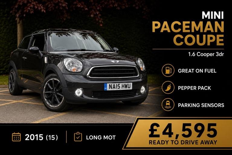 2015 MINI Paceman PACEMAN COUPE 1.6 COOPER 3dr Coupe Petrol Manual