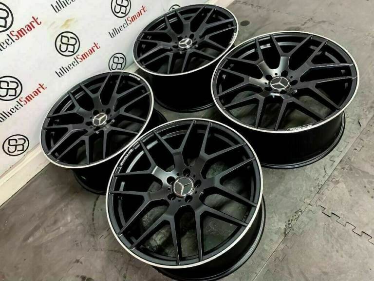 BRAND NEW MERCEDES 22" AMG STYLE ALLOY WHEELS - AVAILABLE WITH TYRES - 5 X 112- SATIN BLACK