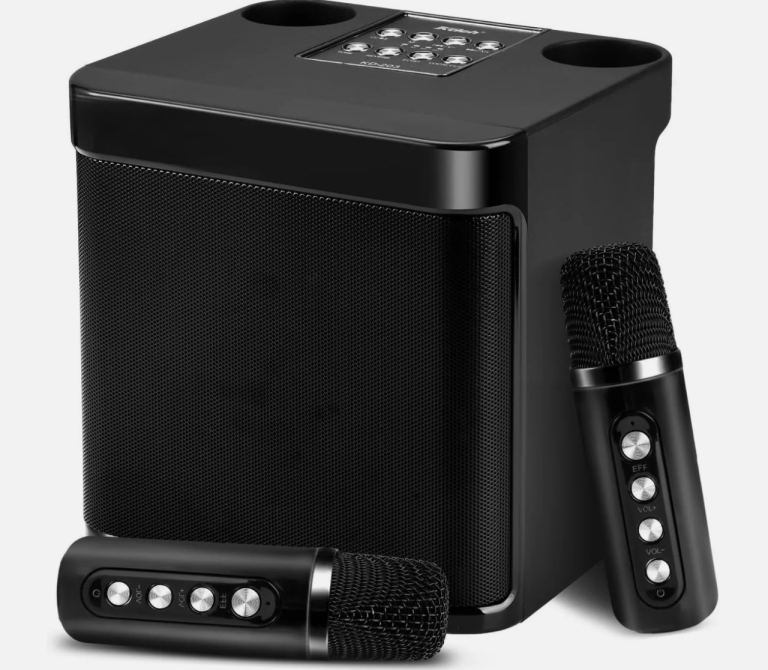 Bluetooth Karaoke Machine Portable Karaoke Speaker With 2 Wireless Microphones