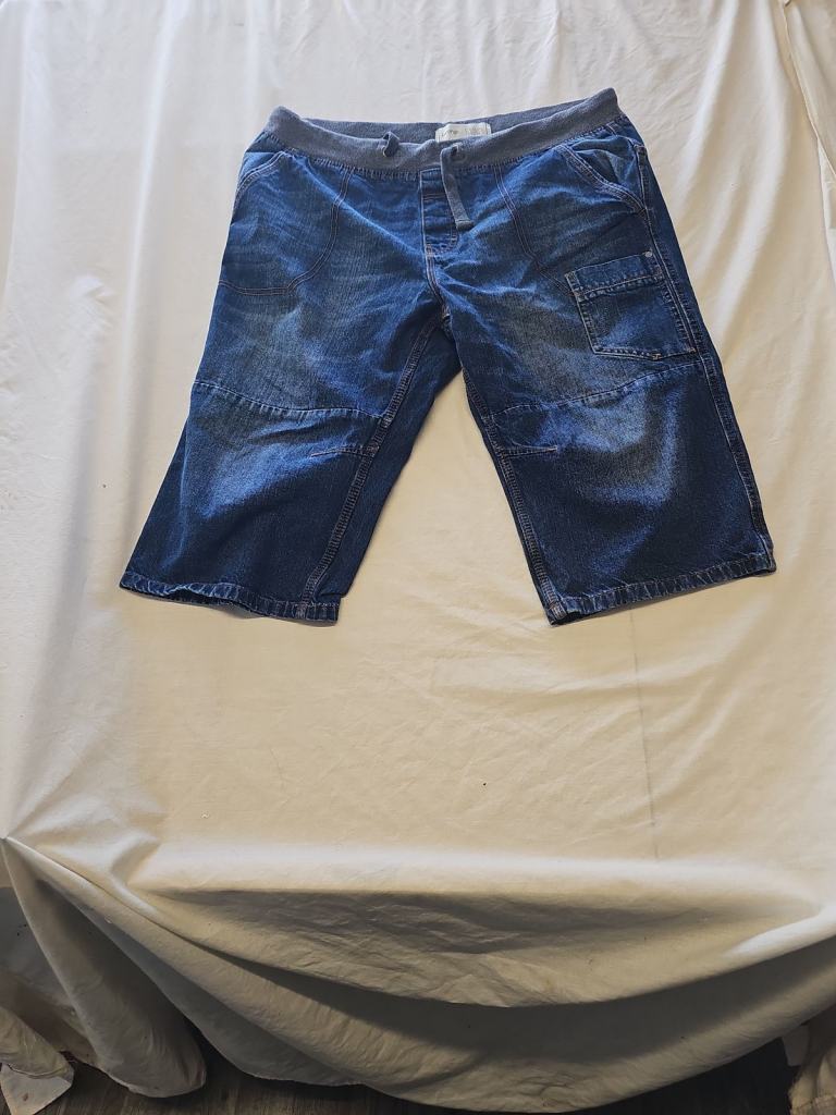 George Casual Men's Blue Denim Jogger Shorts - 36W  434