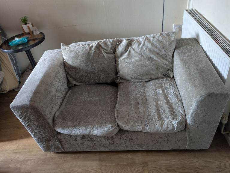 Crushed velvet 2 seater 