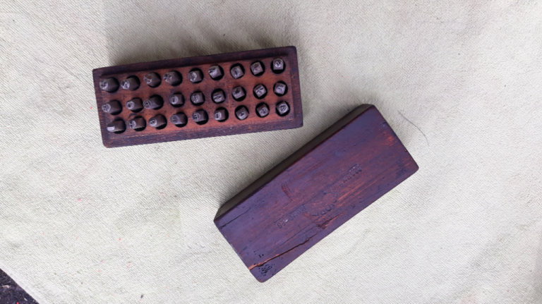 Vintage priority letter marking punches 