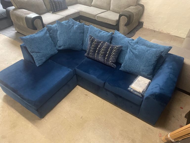 Blue Corner Sofa