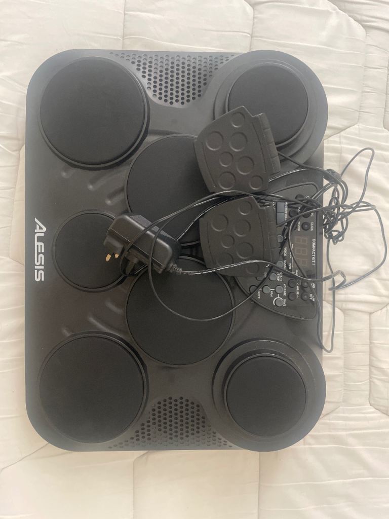 alesis compactkit 7 tabletop electronic drum kit with power supply