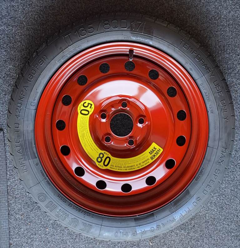 Space Saver Spare Wheel T135/80D 17 5-Stud 5×114.3 Fits Many Cars - boot spare