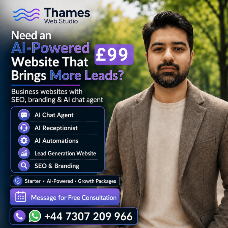 AI-Powered Website Design £99 | SEO, Google Profile, Graphic Design & AI Automation