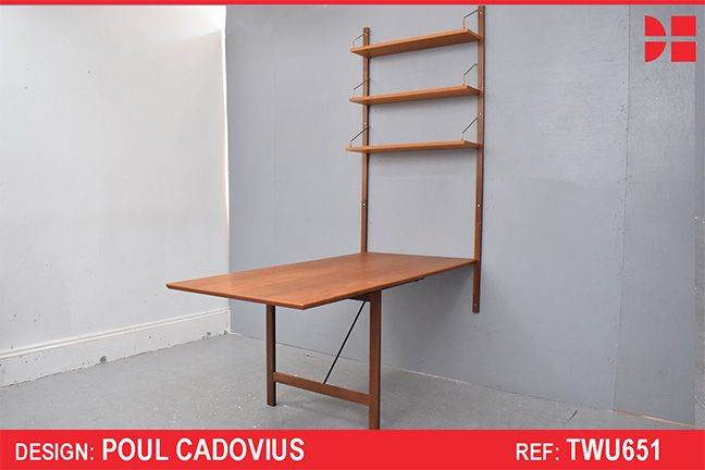 "POUL CADOVIUS" Royal system dining table with drop-leaf. £195