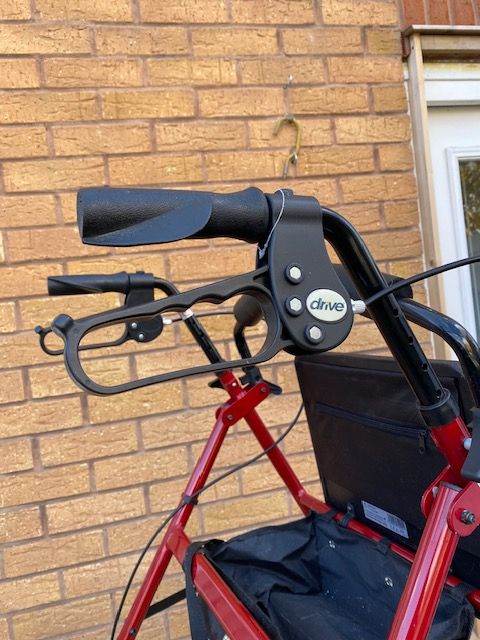 For Sale ; Drive 4 Wheel Mobility Walker Rollator seat storage foldable with brakes