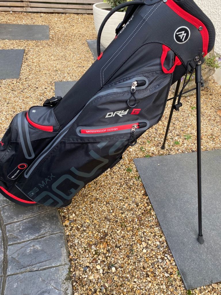 Big Max Dry G Golf Stand Bag – Black/Red, As Good As New