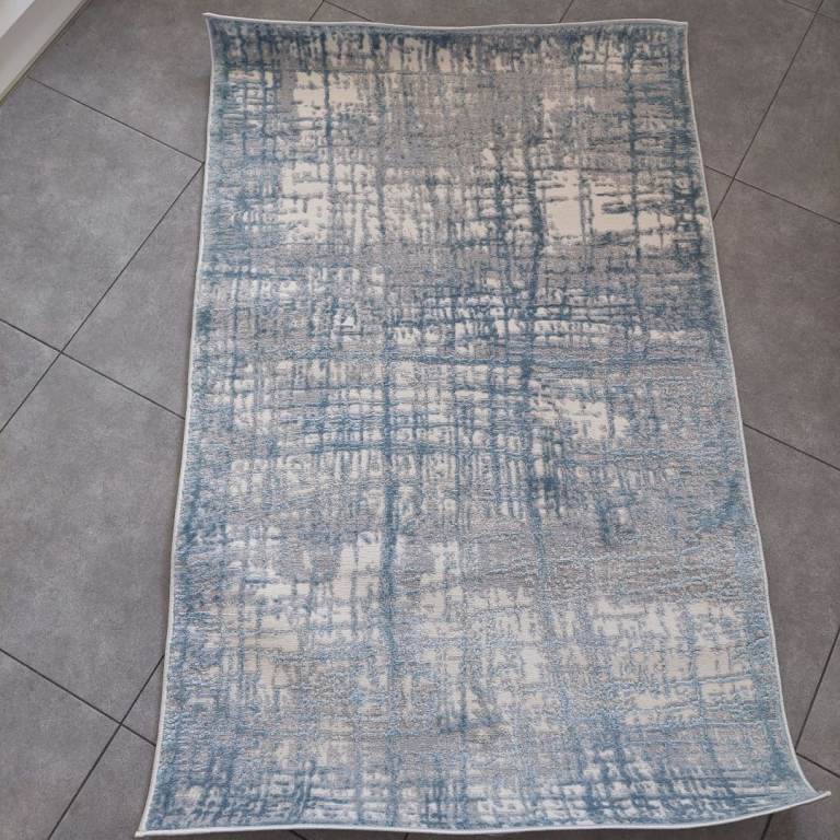 Calvin Klein Rug – New, Grey & Blue Abstract Pattern
