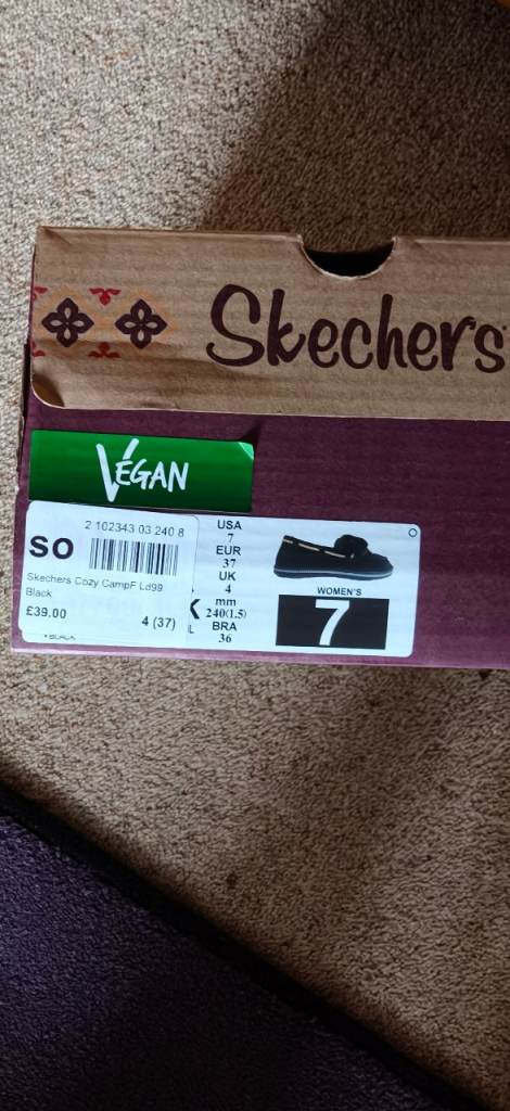 Two Pairs of Skechers Cozy  Slippers - UK Size 4, New