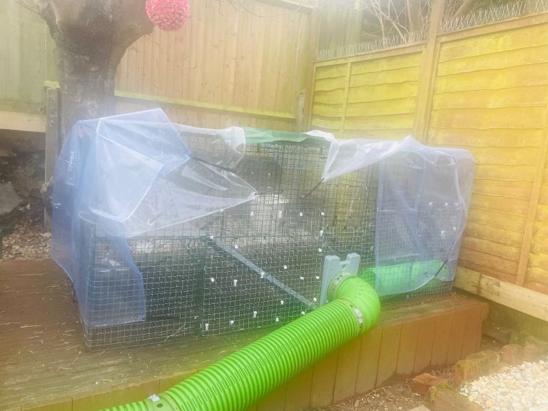 Zippi Rabbit Run with Roof and Underfloor Mesh - Double Height