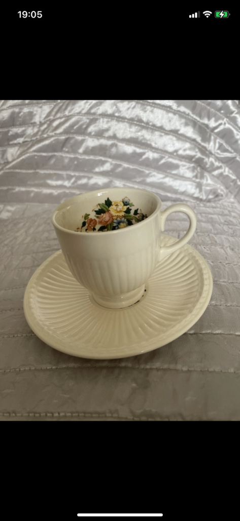Vintage Wedgewood Etruria & Barlaston Demitasse cup and saucer