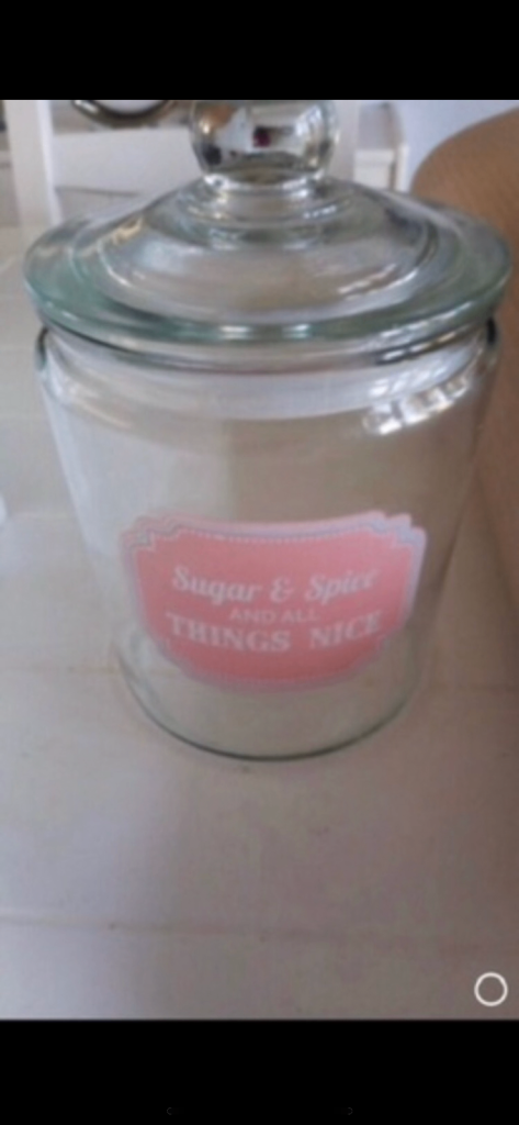 Sweet jar glass / wedding favours/biscuit barrel storage home decor 