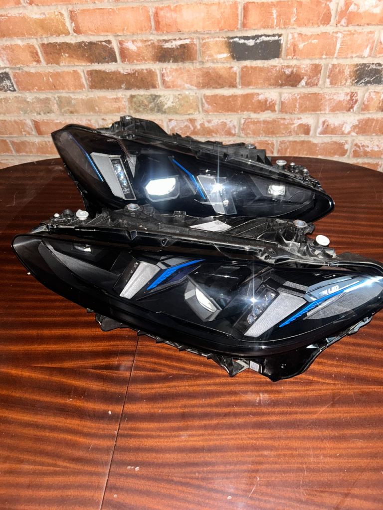 BMW G22 G82 G80 M3 M4 Shadowline Front Headlight Set 