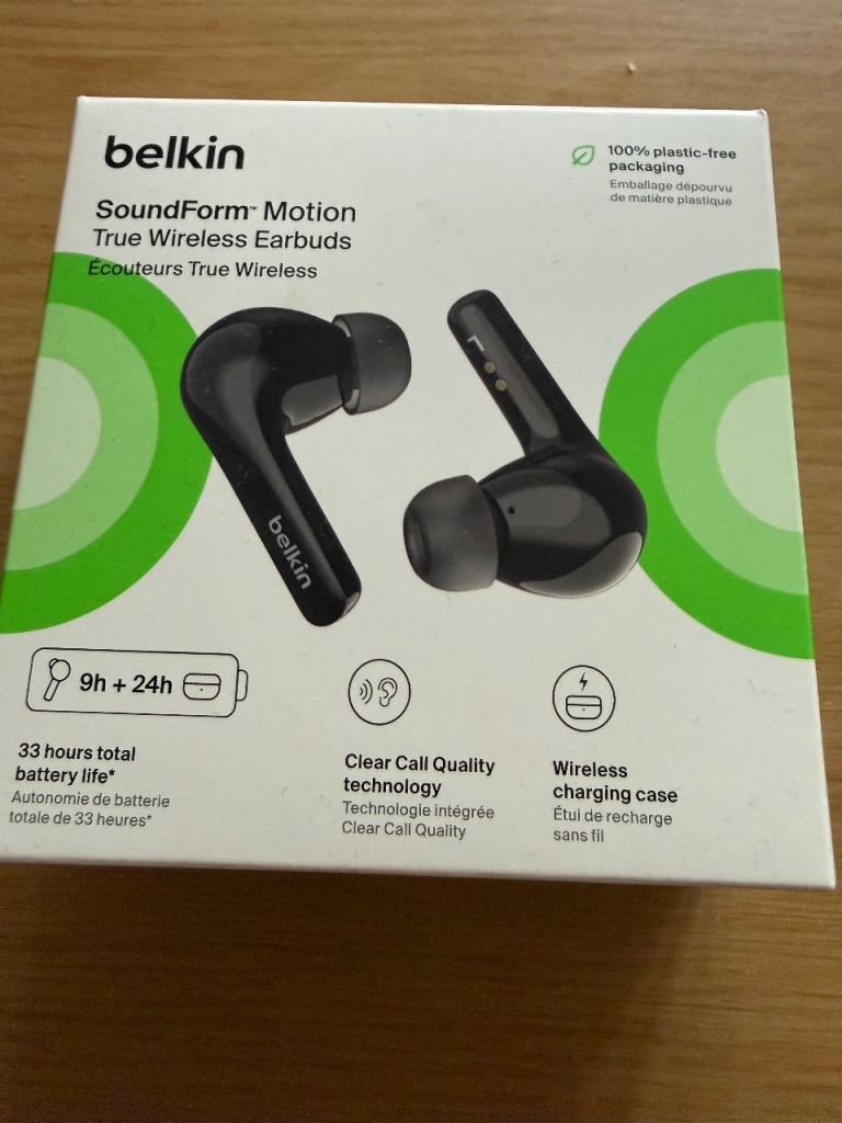 Belkin SoundForm Motion True Wireless Earbuds - NEW