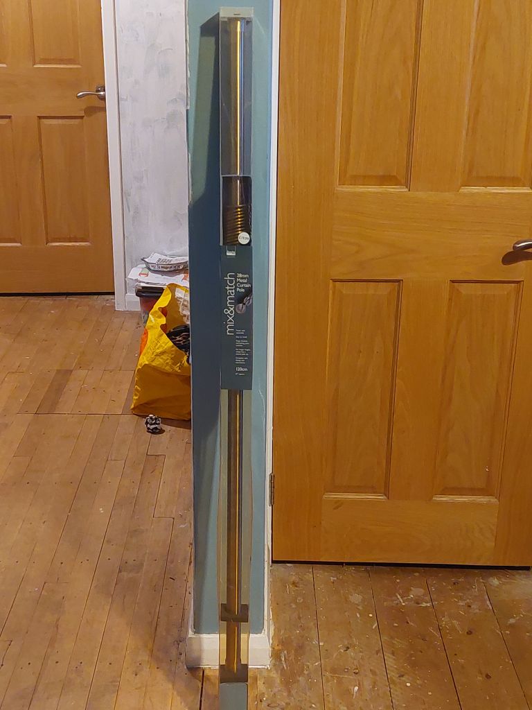 Bronze metal curtain pole