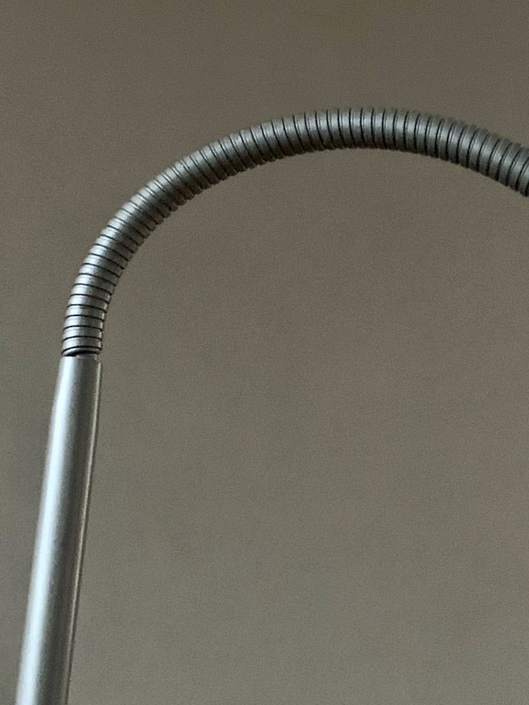 Vintage Retro Red & Bronze Swan Neck Standard Reading Lamp Light 1980s