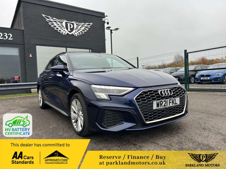 2021 Audi A3 1.4 TFSIe 40 S line Sportback 5dr Petrol Plug-in Hybrid S Tronic Euro 6 (s/ Hatchbac...