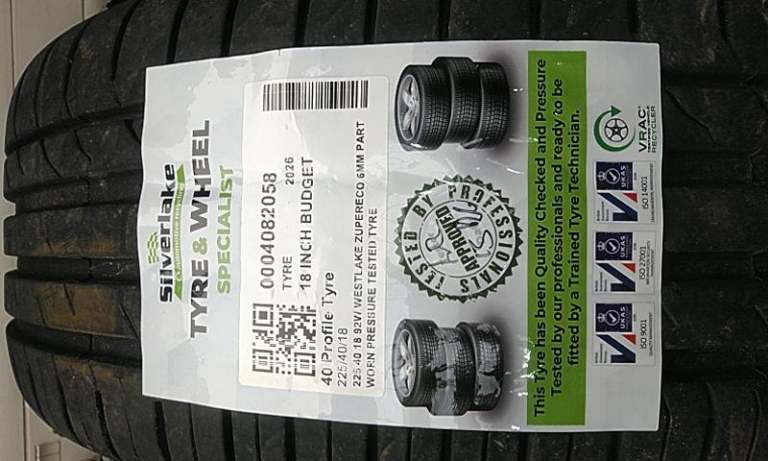 225 40 18 92w Westlake Zupereco 6mm Part Worn Pressure Tested Tyre