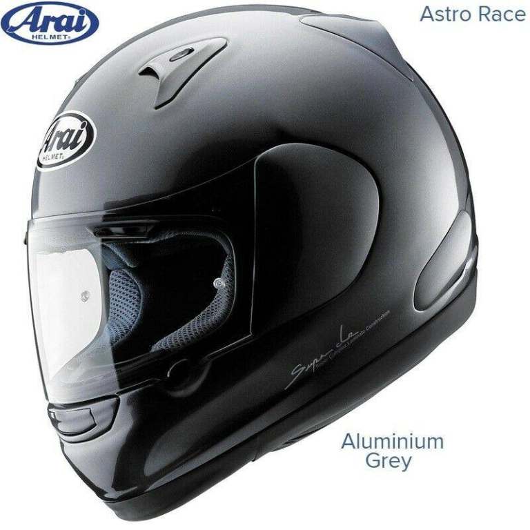 #ARAI ASTRO R MOTORCYCLE HELMET - ALUMINIUM GREY - SMALL - MINT COND - £115