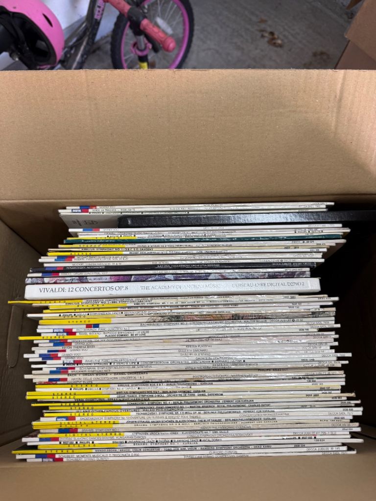 Large Collection of Vinyl Records and Classical Music Tapes