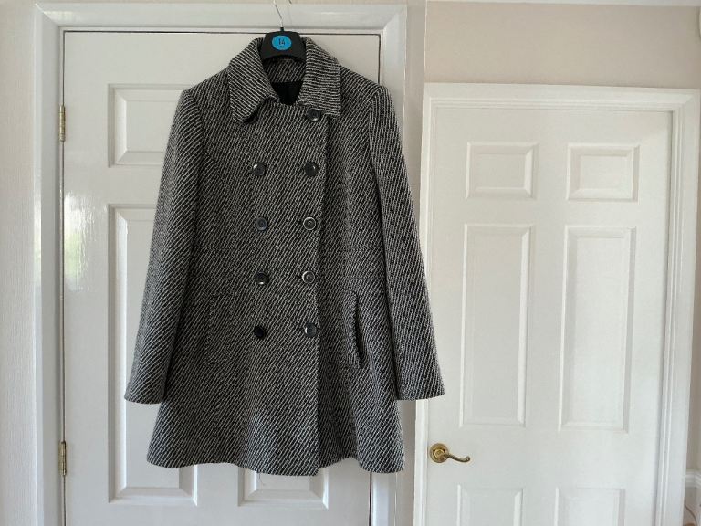 Good Condition Grey Double-Breasted ladies Coat