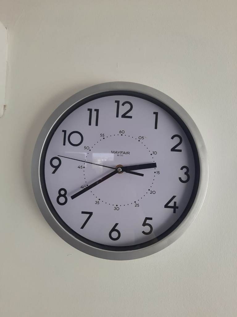 Mayfair & Co. Silver Wall Clock