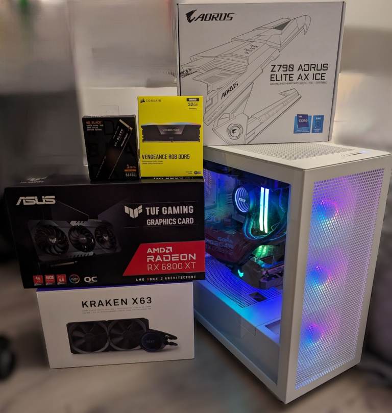 Desktop Gaming PC Intel i7-13700k/32Gb RAM/2Tb SSD/RX6800XT