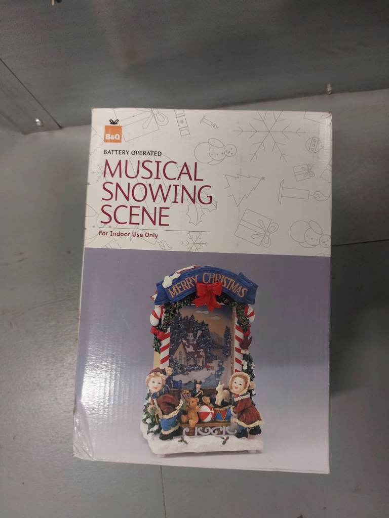  Battery Operated Musical Snowing Scene Christmas Decoration