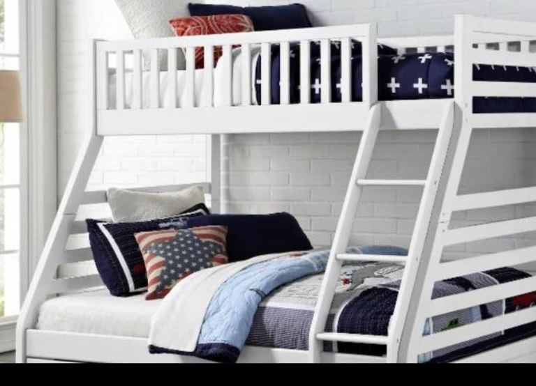 Triple bunk bed and mattress 