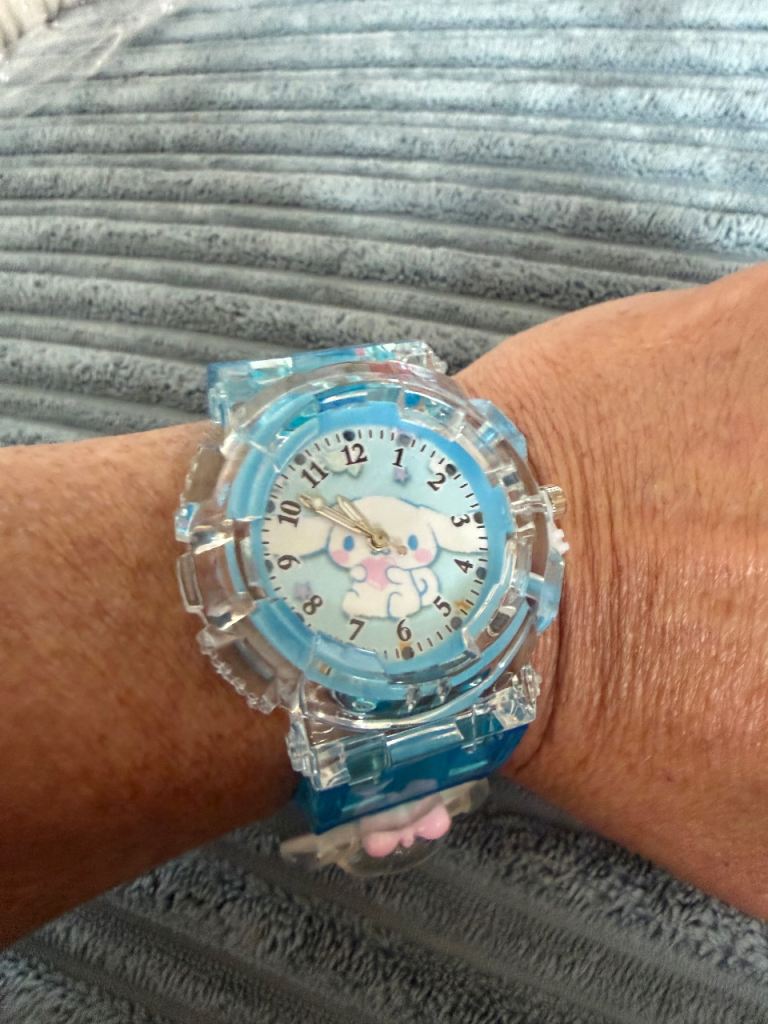 Cinnamoroll Kids Watch – Blue and Clear, Good Condition
