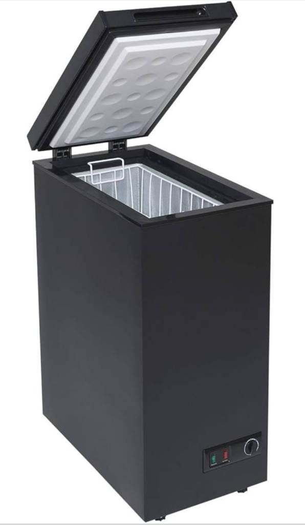 Compact Black Chest Freezer