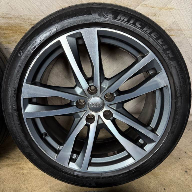 19'' GENUINE AUDI A6 C8 S LINE 5 DOUBLE SPOKE ALLOY WHEELS TYRES ALLOYS
