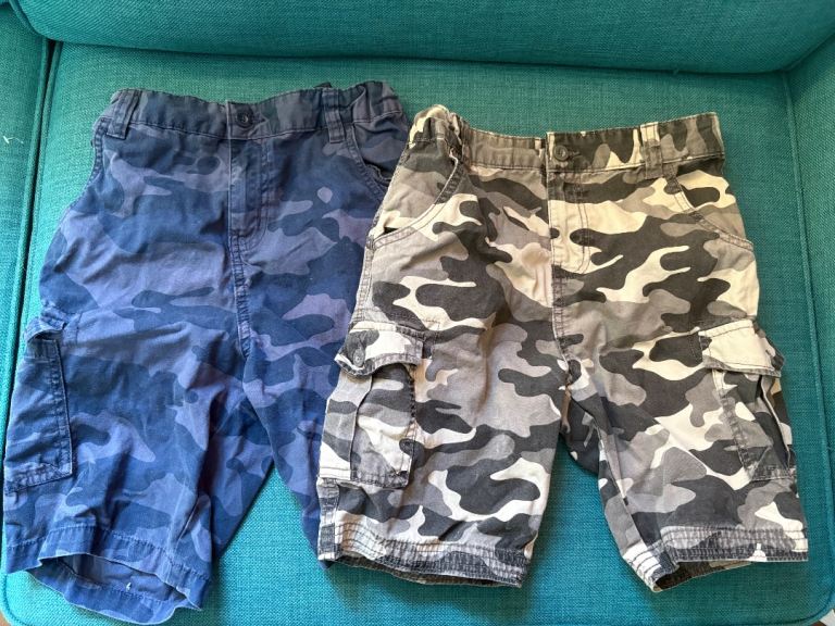 2 Pairs Boys Mountain Warehouse Camo Shorts – Age 11-12