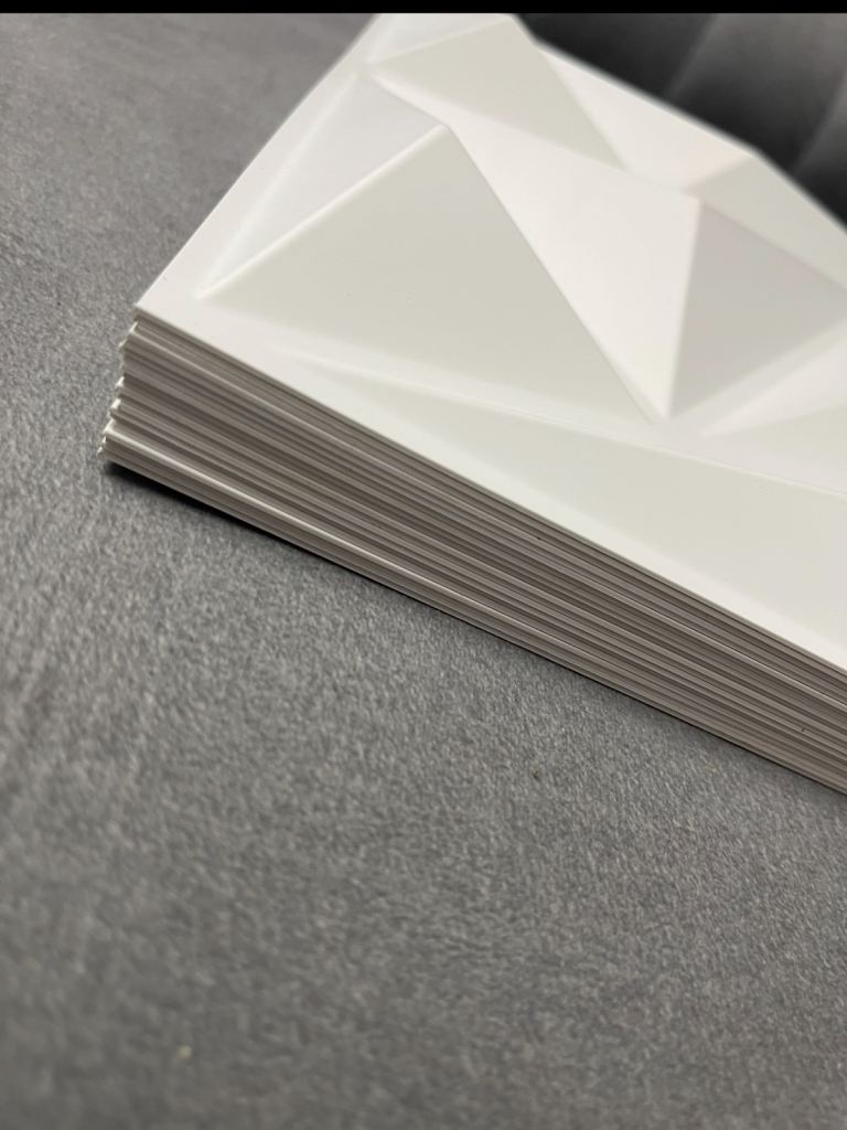 3D tiles wall panels black and white colour 